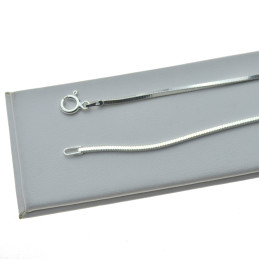Gruby łańcuszek srebrny damski 45cm żmijka kwadratowa 1,5mm