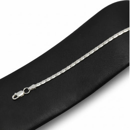 Naszyjnik Srebrny damski Tasma skladana 40cm mocny wzór