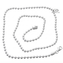 Łańcuszek srebrny kulkowy 3mm 50cm Srebro 925