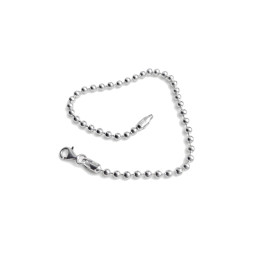 Srebrna bransoletka damska z kulek 3 mm, próba 925, 19 cm