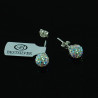 Kolczyki Discoball Swarovski kulki 8mm Crystal AB na sztyfty