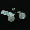 Kolczyki Discoball Swarovski kulki 12mm Crystal na sztyfty