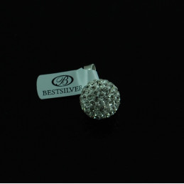 Wisiorek Srebrny Discoball Swarovski 14mm kulka Crystal