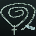 Łańcuszek Srebrny Marina 50cm 4,5mm + krzyżyk męski Srebro