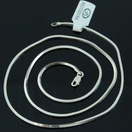 gruby łańcuszek srebrny 40cm żmijka kwadratowa 1,25mm