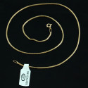 Łańcuszek Żmijka 1,5mm Pozłacana 55cm Złocona biżuteria srebrna