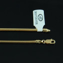 Łańcuszek Srebrny złocony ogon węża 52cm 2,5mm !!