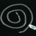 Łańcuszek srebrny rodowany pancerka 4,5mm 50cm męski