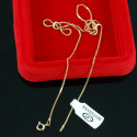 Łańcuszek Srebrny złocony KOSTKA 45cm biżuteria srebrna pozłacana