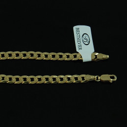 Łańcuszek srebrny pancerka 55cm 5,3mm Pozłacany 24k