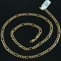Łańcuszek Srebrny złocony 55cm figaro 4,5mm Srebro złocone