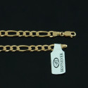 Łańcuszek Srebrny pozłacany 55cm Figaro 5,3mm Srebro złocone