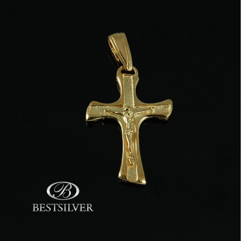 Krzyżyk Srebrny Srebrny złocony Męski z Panem Jezusem