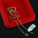 Łańcuszek Żmijka 1,5mm Pozłacana 60cm Złocona biżuteria srebrna