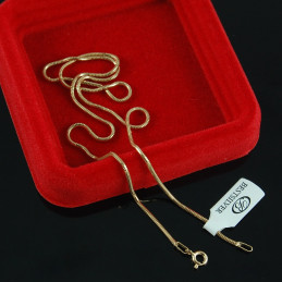 Łańcuszek Żmijka 1,5mm Pozłacana 70cm Złocona biżuteria srebrna