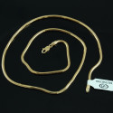 Łańcuszek Srebrny złocony ogon węża 70cm 2,5mm !!