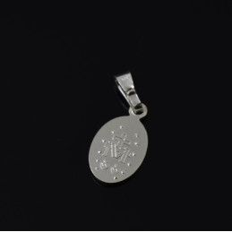 Medalik srebrny Owalny z matką boską Srebro 925