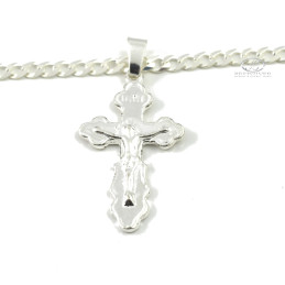 Krzyżyk srebrny z Panem Jezusem Srebro 925 KR011