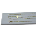 Naszyjnik Złoty celebrytka Krzyżyk 42cm + 3cm złoto 8kt