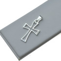 Krzyżyk srebrny z wycięcietym profilem Srebro 925 nr078
