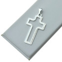 Srebrny krzyżyk męski z wycięciem diamentowany Srebro 925