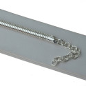 Bransoletka srebrna żmijka 6mm ogon weża 19,5cm + przedłużka