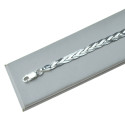 Naszyjnik srebrny taśma plecionka warkocz srebro 925 45cm