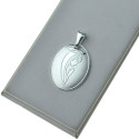 Srebrny duży medalik z matką boską srebro 925 MED046