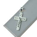 Krzyżyk srebrny duży z Panem Jezusem Srebro 925 KR019