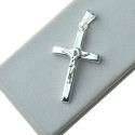 Krzyżyk srebrny z Panem Jezusem męski Srebro 925 KR025