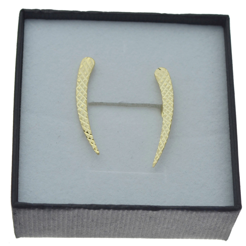 Kolczyki złote nausznice diamentowane damskie złoto 333