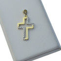 Krzyżyk srebrny damski z cyrkoniami Złoto 333 KRZ032