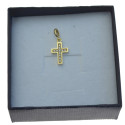 Krzyżyk srebrny damski z cyrkoniami Złoto 333 KRZ033