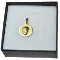 Medalik złoty z matką boską okrągły złoto 585 zaw051