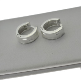 kolczyki srebrne kółka sztyfty ze wzorem srebro 925 kol122