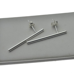 Kolczyki srebrne damskie proste rurki srebro 925 kol124