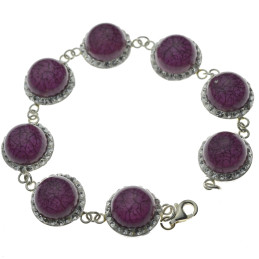 Bransoletka srebrna damska Jadeid z cyrkoniami srebr 925 bran011