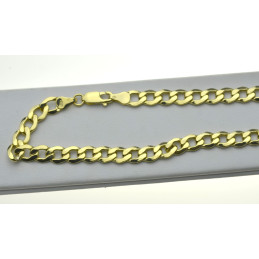 Złoty męski łańcuszek pancerka 55cm 6mm złoto pr.585 LAN013