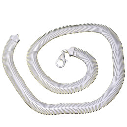 Naszyjnik srebrny szeroka żmijka 45cm 10,5mm Srebro próby 925