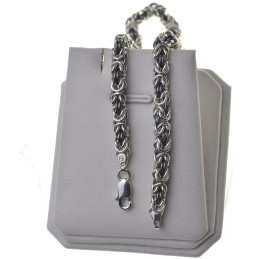 Bransoletka Srebrna bizantyna oksydowana ręcznie wykonana SREBRO 925