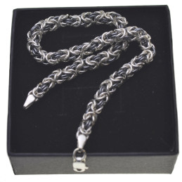 Bransoletka Srebrna bizantyna oksydowana ręcznie wykonana SREBRO 925