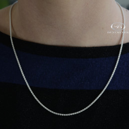 Łańcuszek srebrny damski lisi ogon 70cm 1,4mm Srebro 925