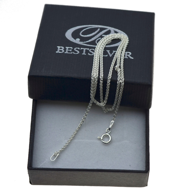 Łańcuszek srebrny damski lisi ogon 70cm 1,4mm Srebro 925