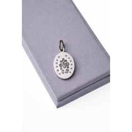 Medalik srebrny NMP cudowny dwustronny średni srebro 925 med023