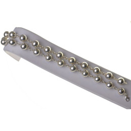 Naszyjnik srebrny damski kulki 44cm 10mm kulka Srebro 925