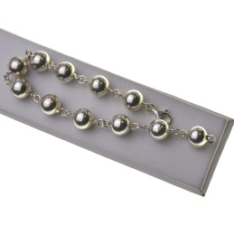 Bransoletka srebrna damska kulki 10mm Srebro 925 w całości