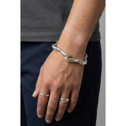 Bransoletka srebrna damska Bangla rozchylana Srebro 925