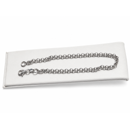 Bransoletka srebrna damska rolo 3,5mm lato rodowana Srebro 925
